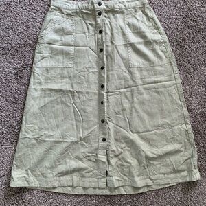 Button up midi skirt